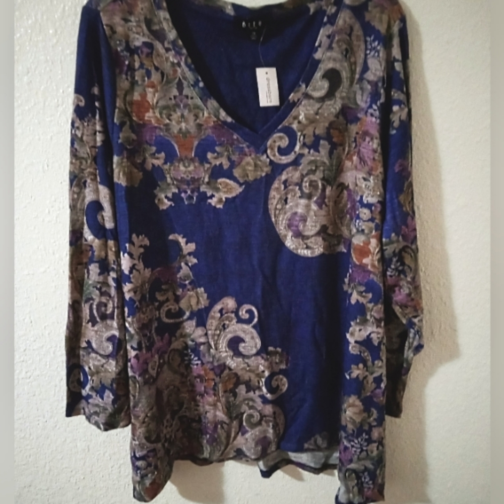NWT B.L.E.U. Dressbarn Womens Blouse Size 2X